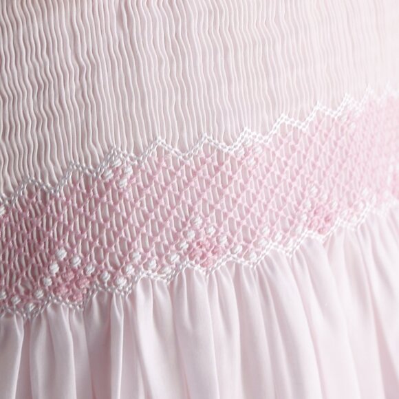 Pink Smocked Dress Flutter Sleeve 18 Months Spring Portrait Summer Vacation - Picture 3 of 6